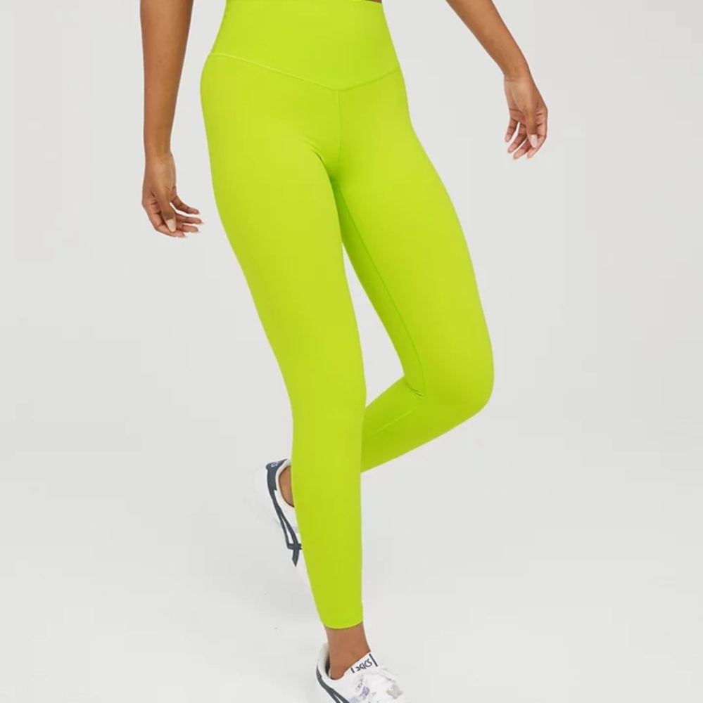 Aerie Vibrant Lime Green High-Waisted Leggings